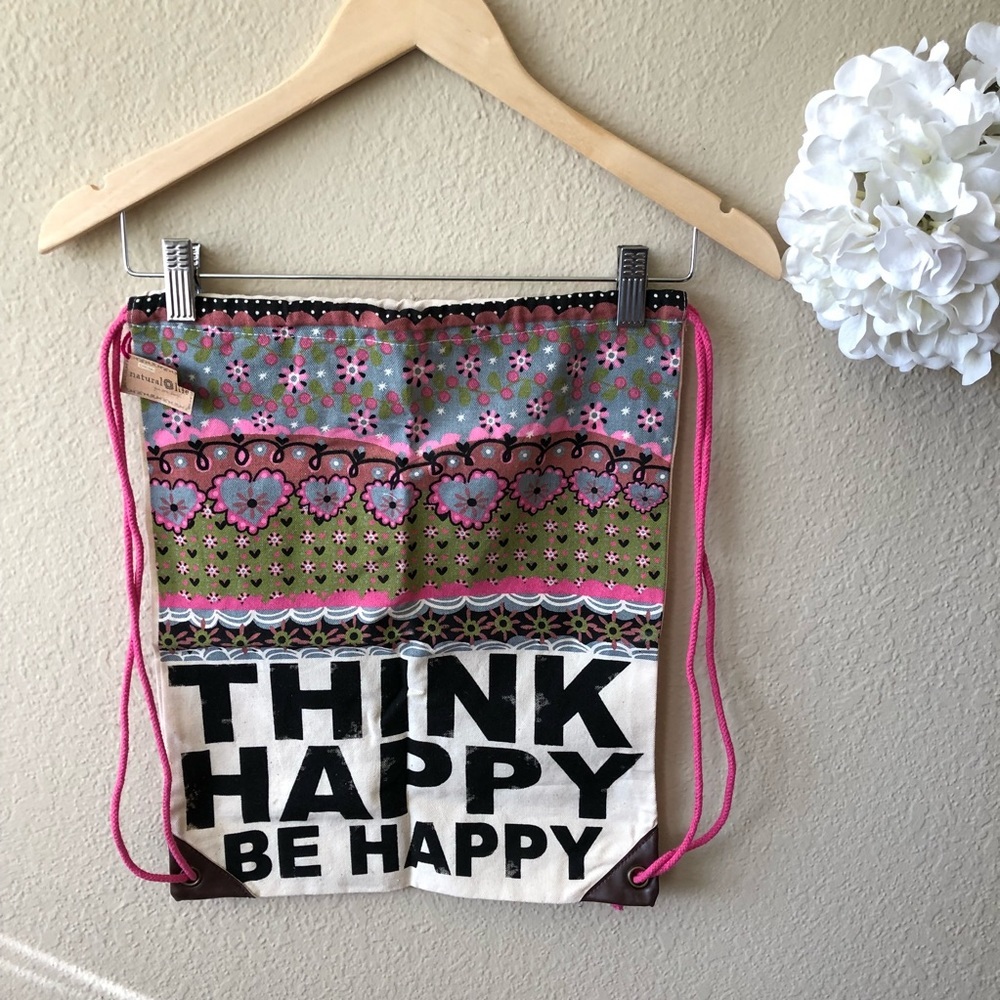 Women’s drawstring backpack with quote